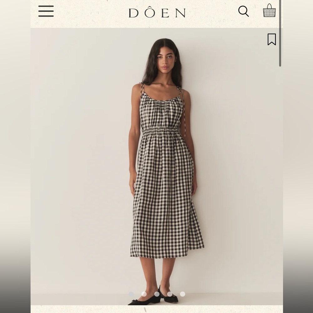 Doen Leslie Midi Dress in gingham